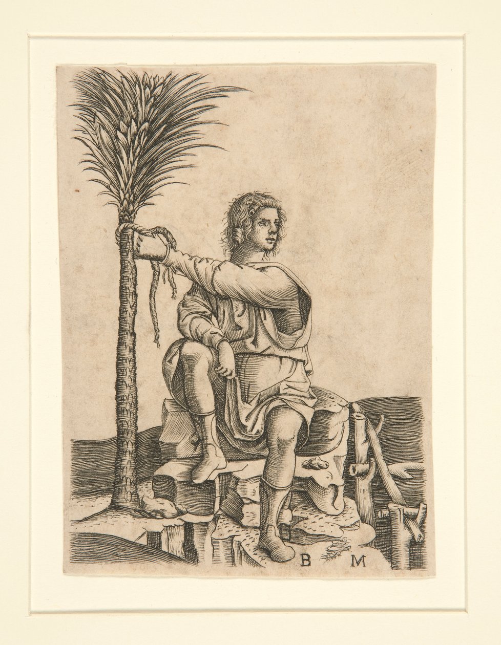 Homme assis près d