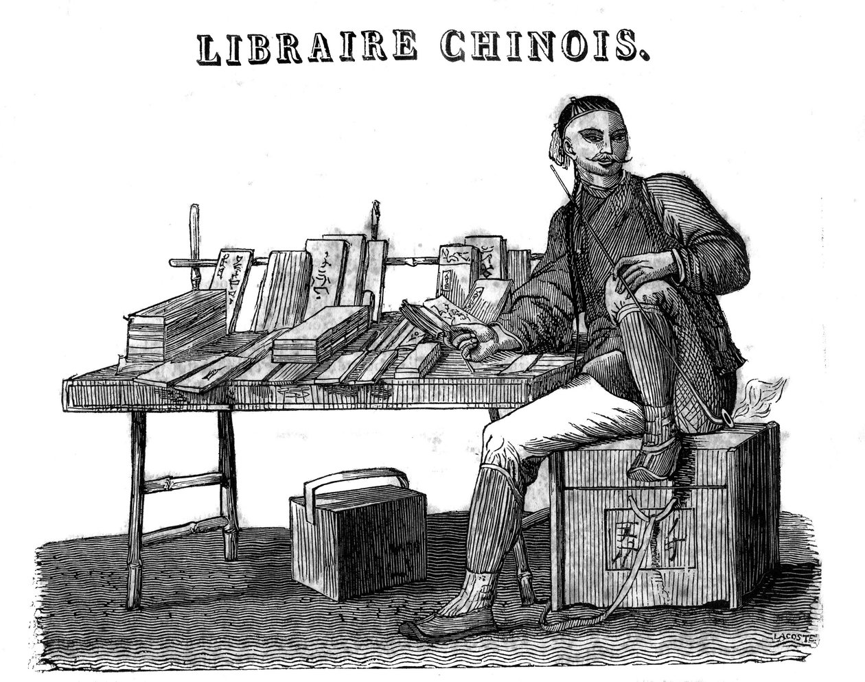 Un libraire chinois au 19e siècle - Unknown artist