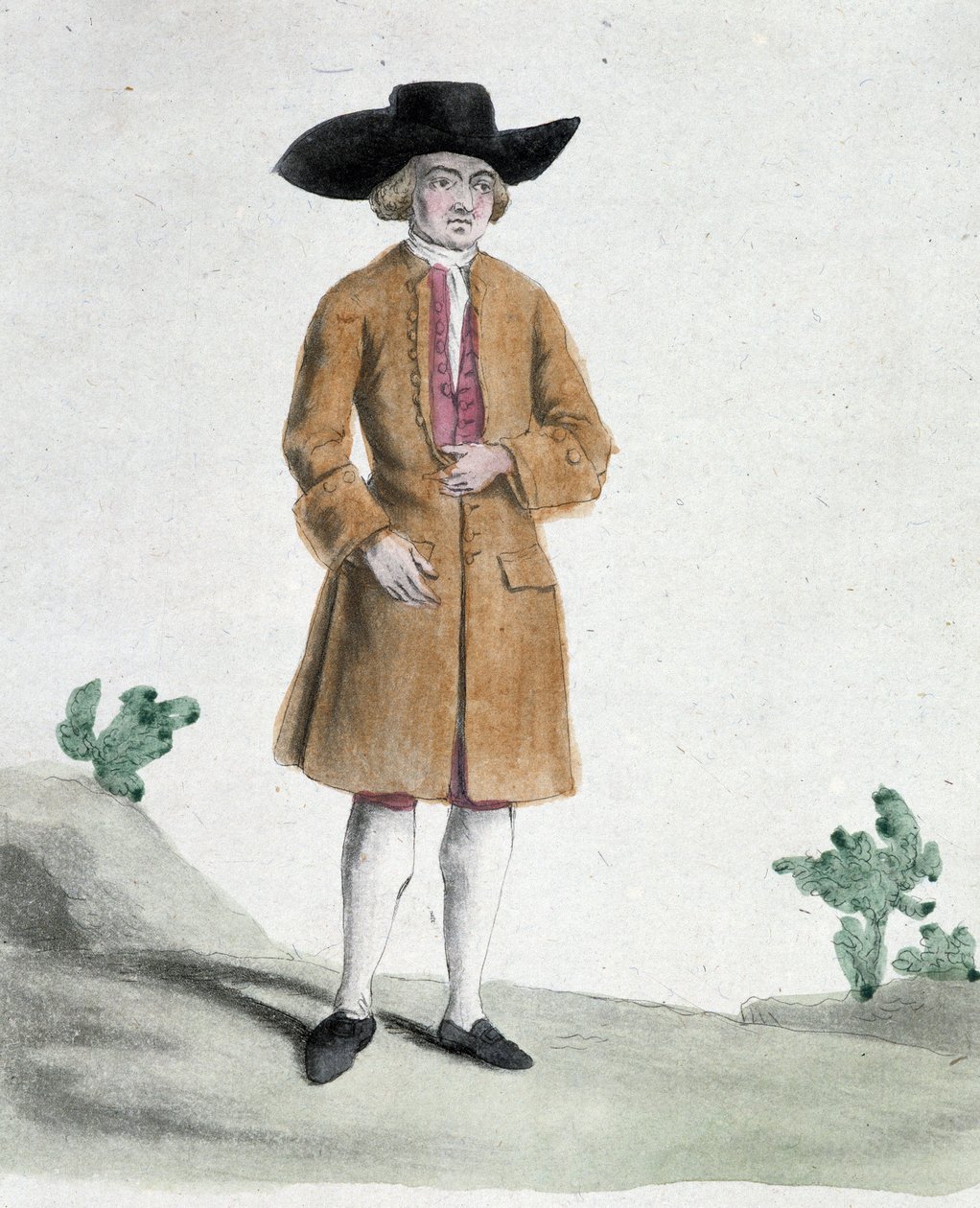 Un quaker - dessin, début 19e siècle - Unknown artist