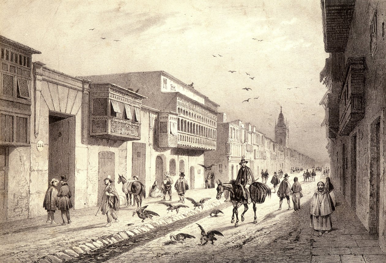 Une rue de Valladolid à Lima, Pérou - Unknown artist