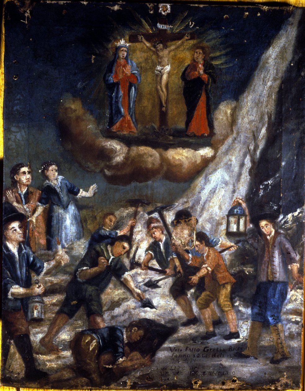 Une avalanche dans les montagnes - Unknown artist
