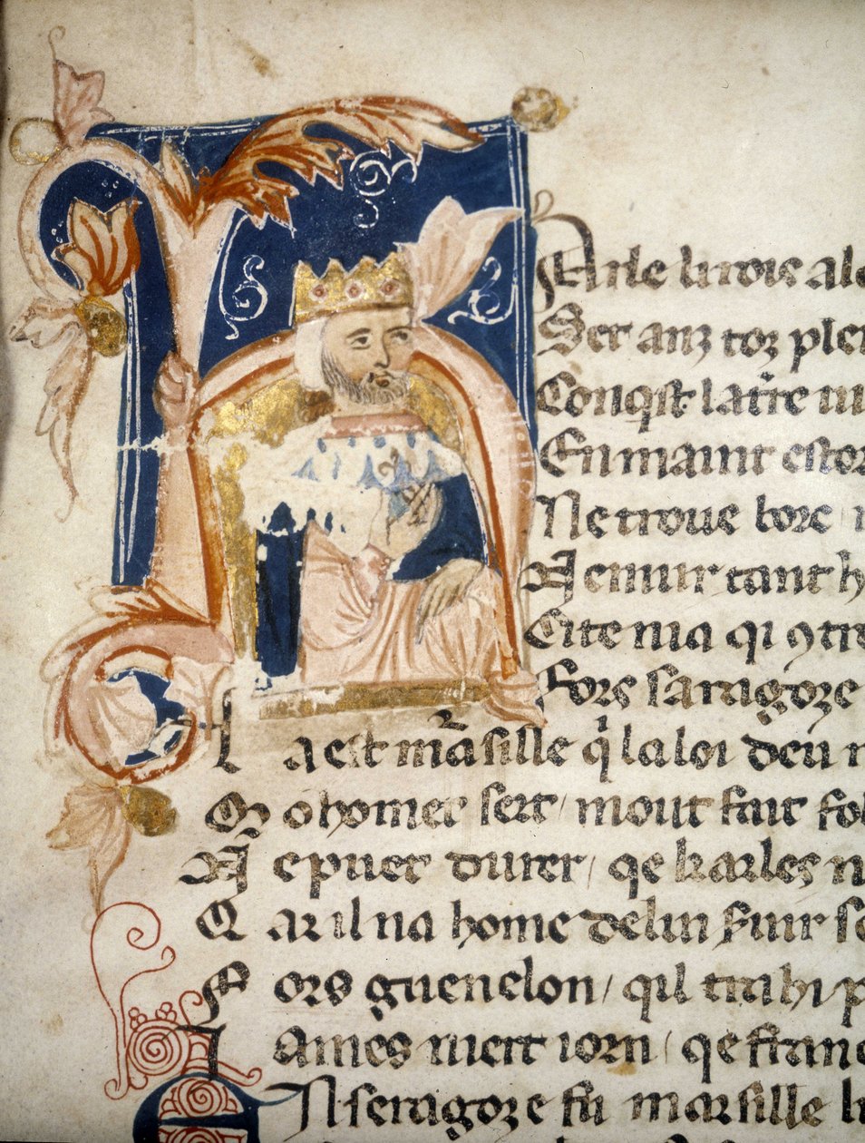 Charlemagne - enluminure, codex - Unknown artist