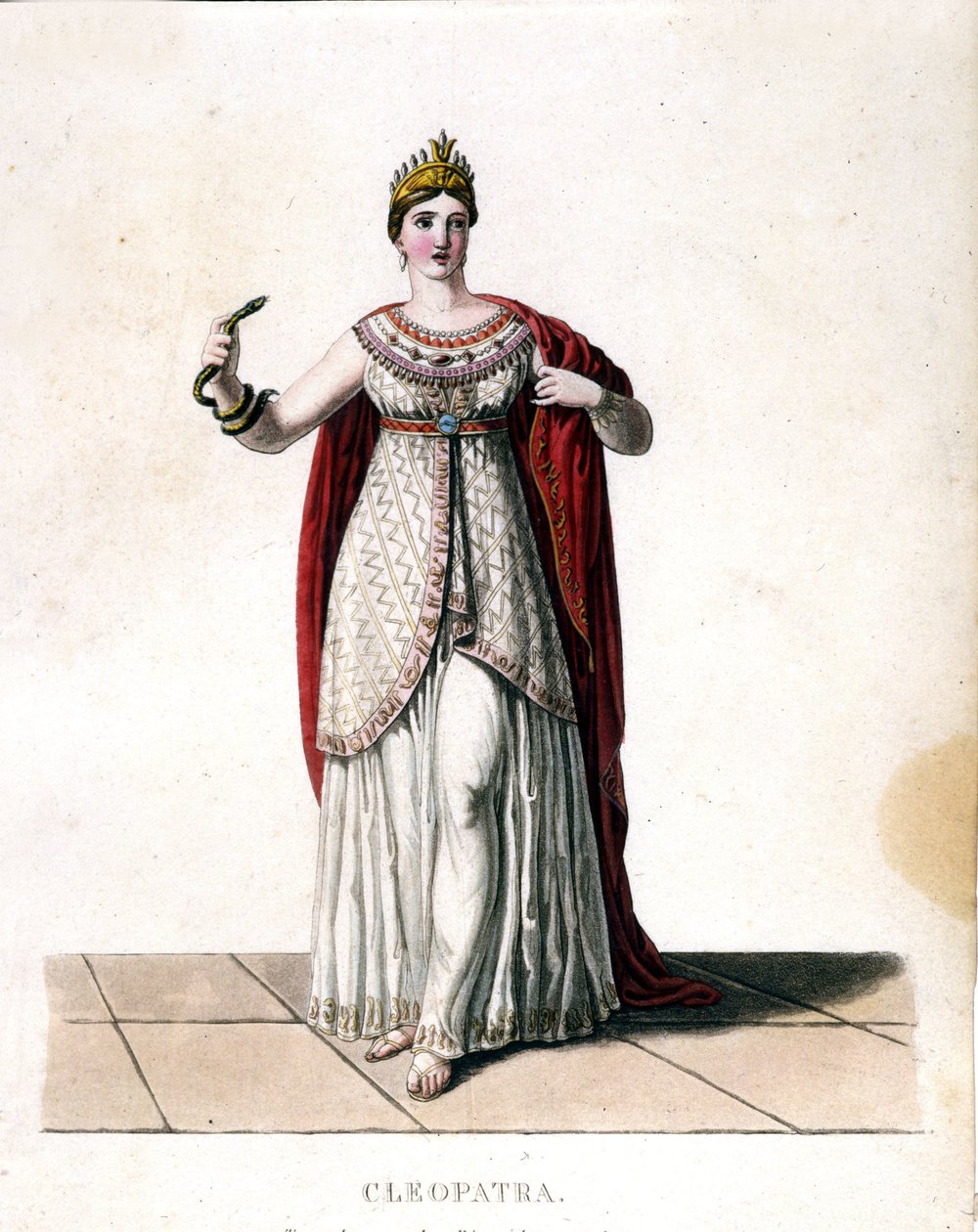 Cléopâtre (-69 - -30) avec un serpent. - Unknown artist