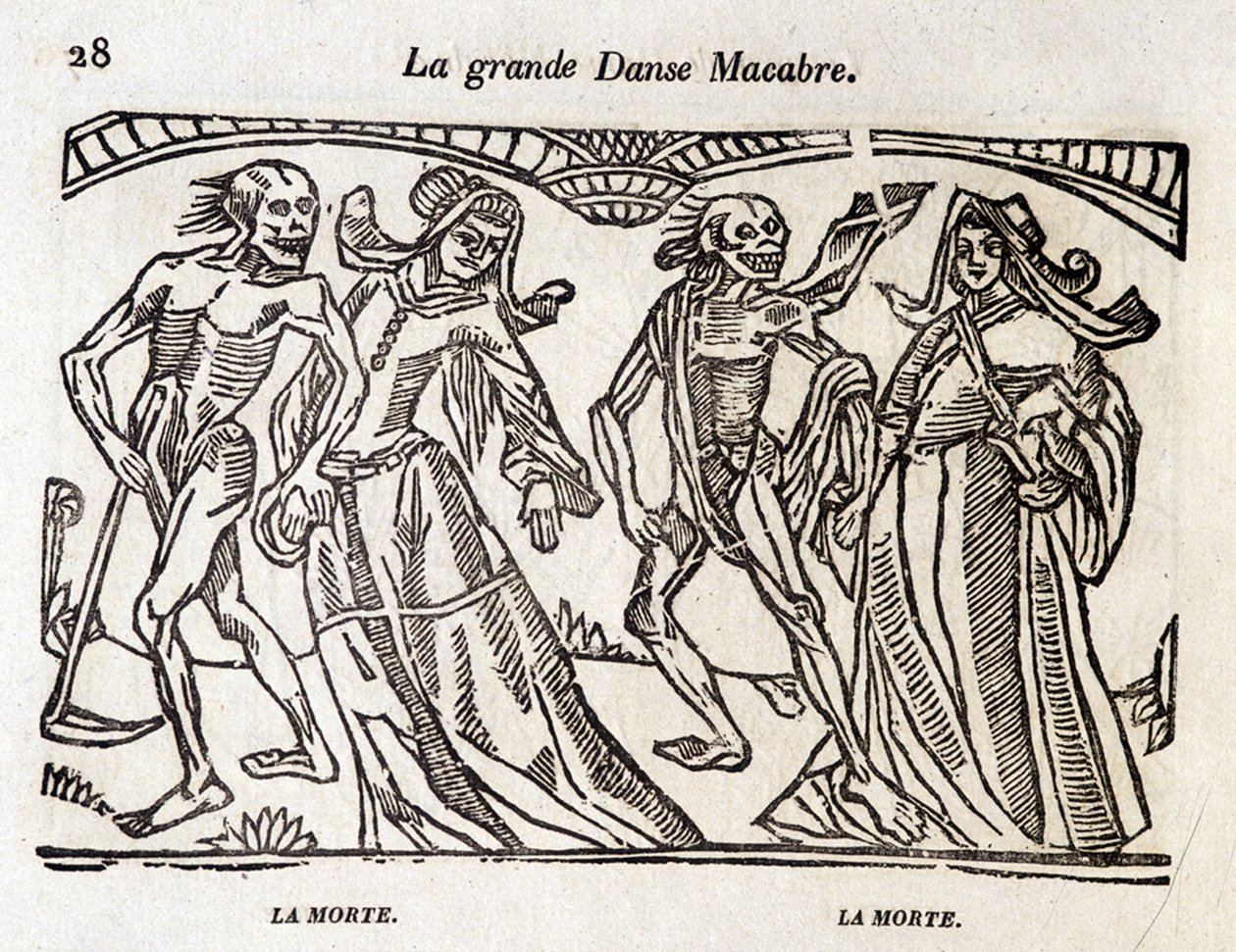 Danse macabre - gravure - Unknown artist