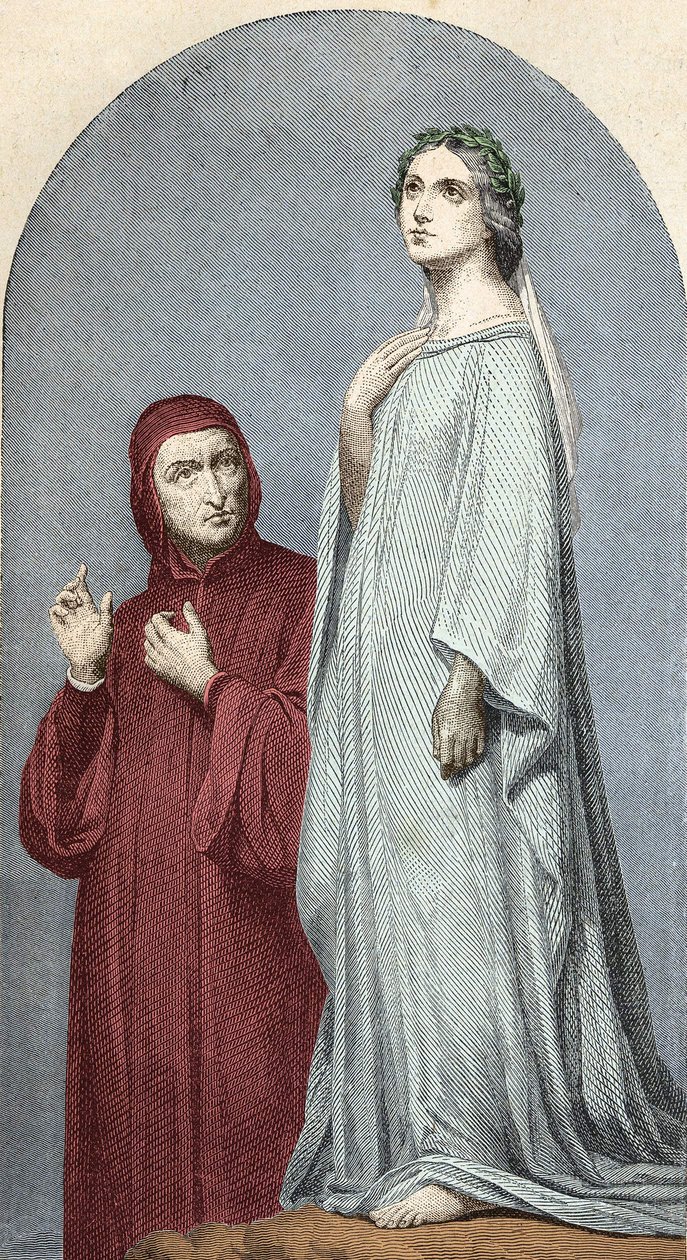 Dante et Béatrice - Unknown artist