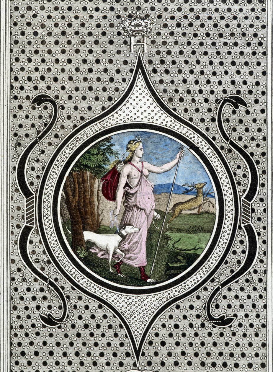 Diane (Artémis) chasseresse. Gravure du XIXe siècle - Unknown artist