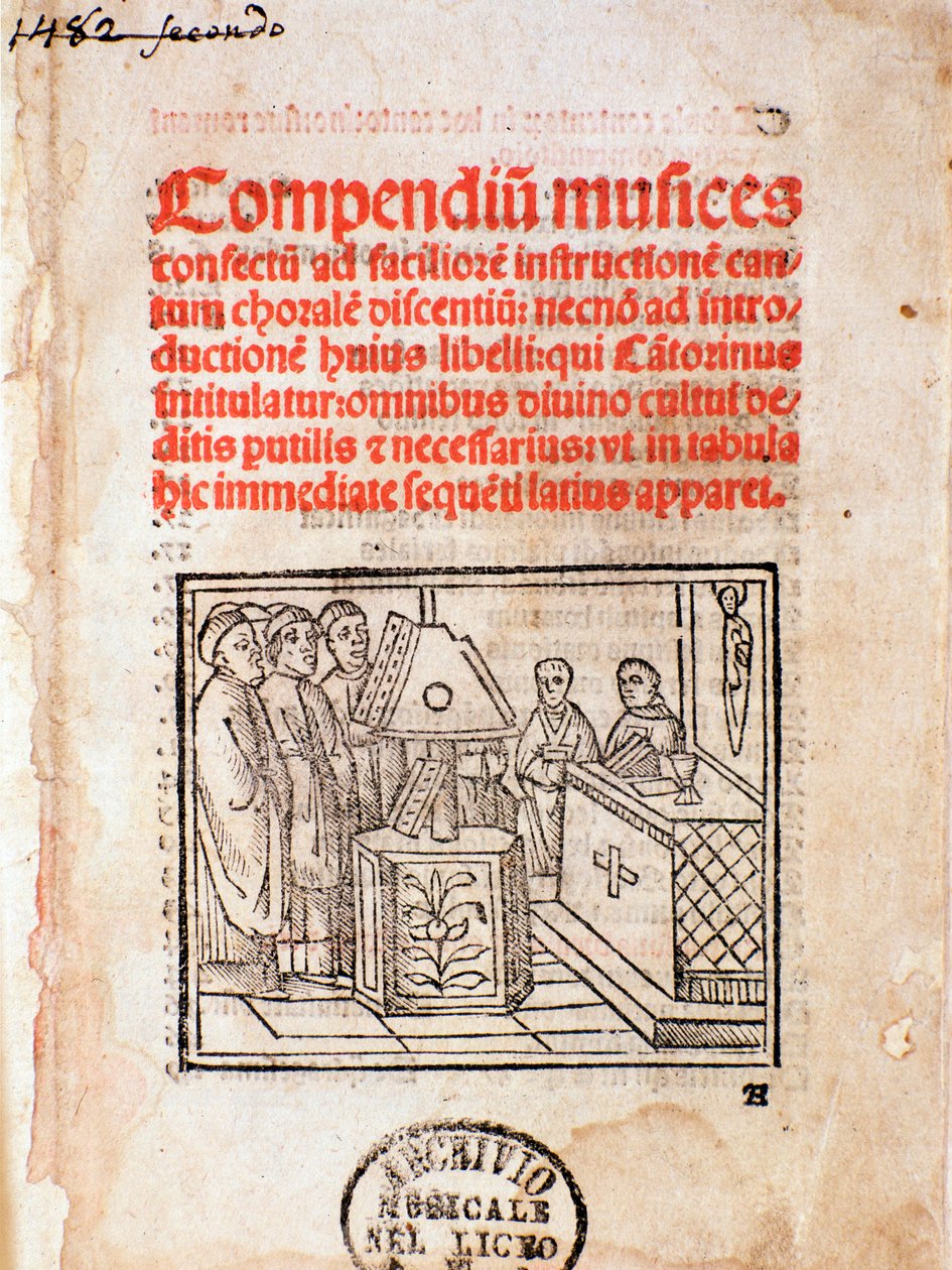 Frontispice de Compendium musices (1482) - Unknown artist