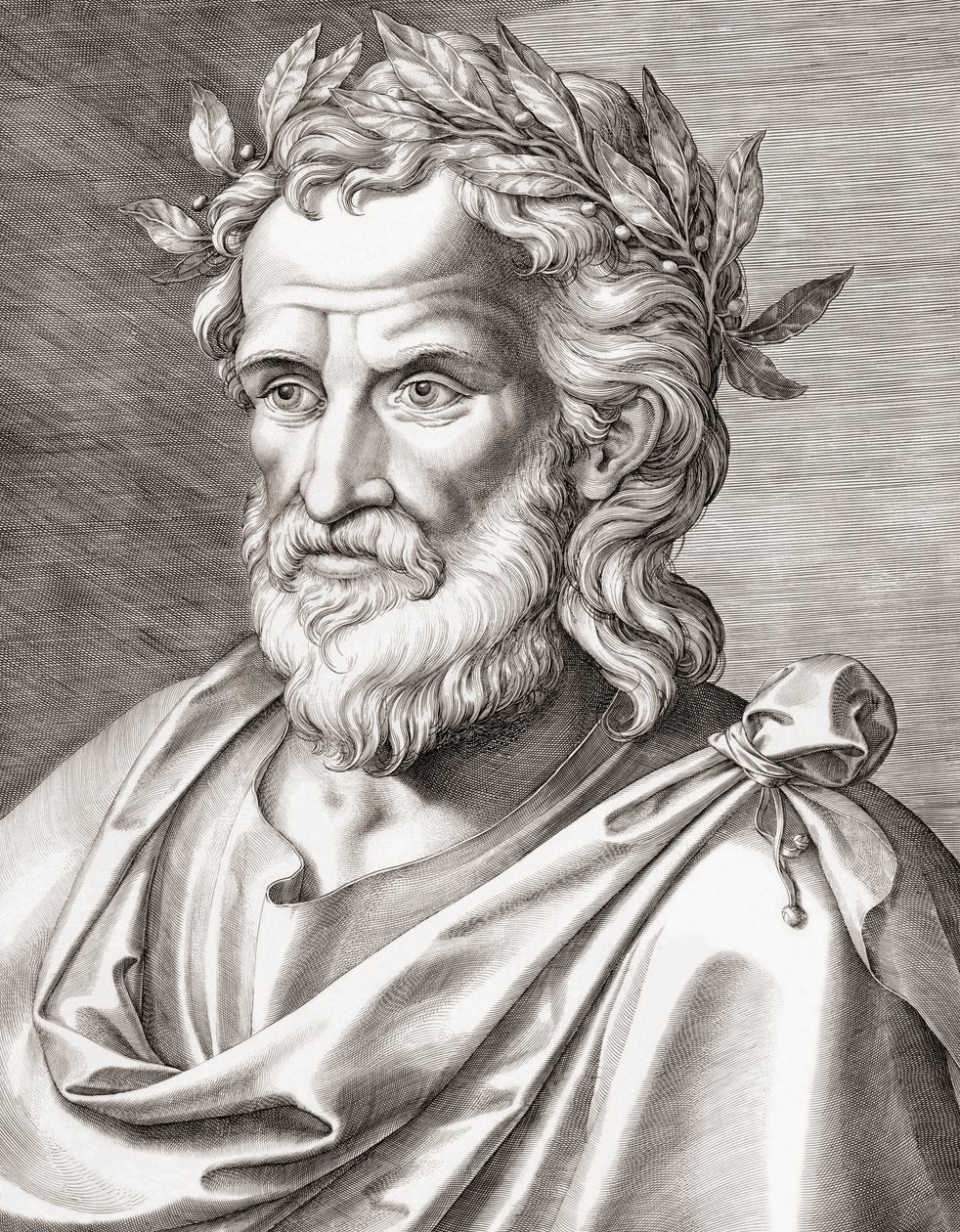 Homère. Portrait. - Unknown artist
