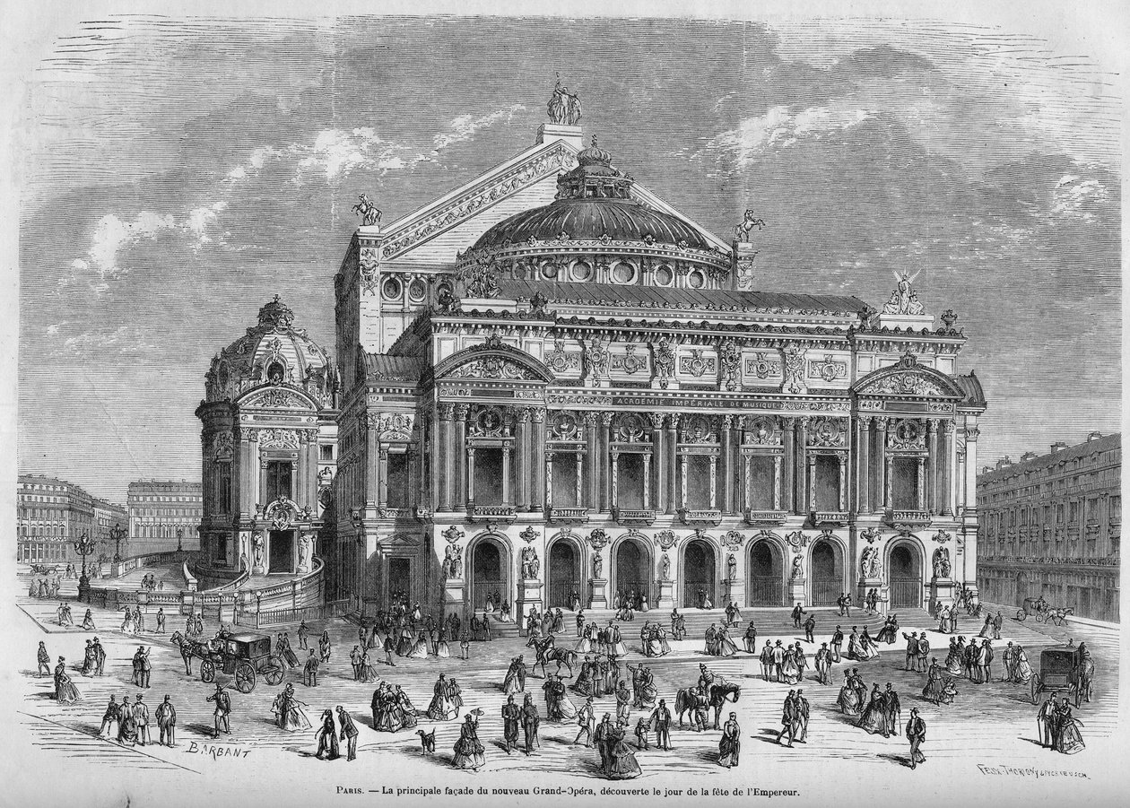 Opéra Garnier en 1867. - Unknown artist