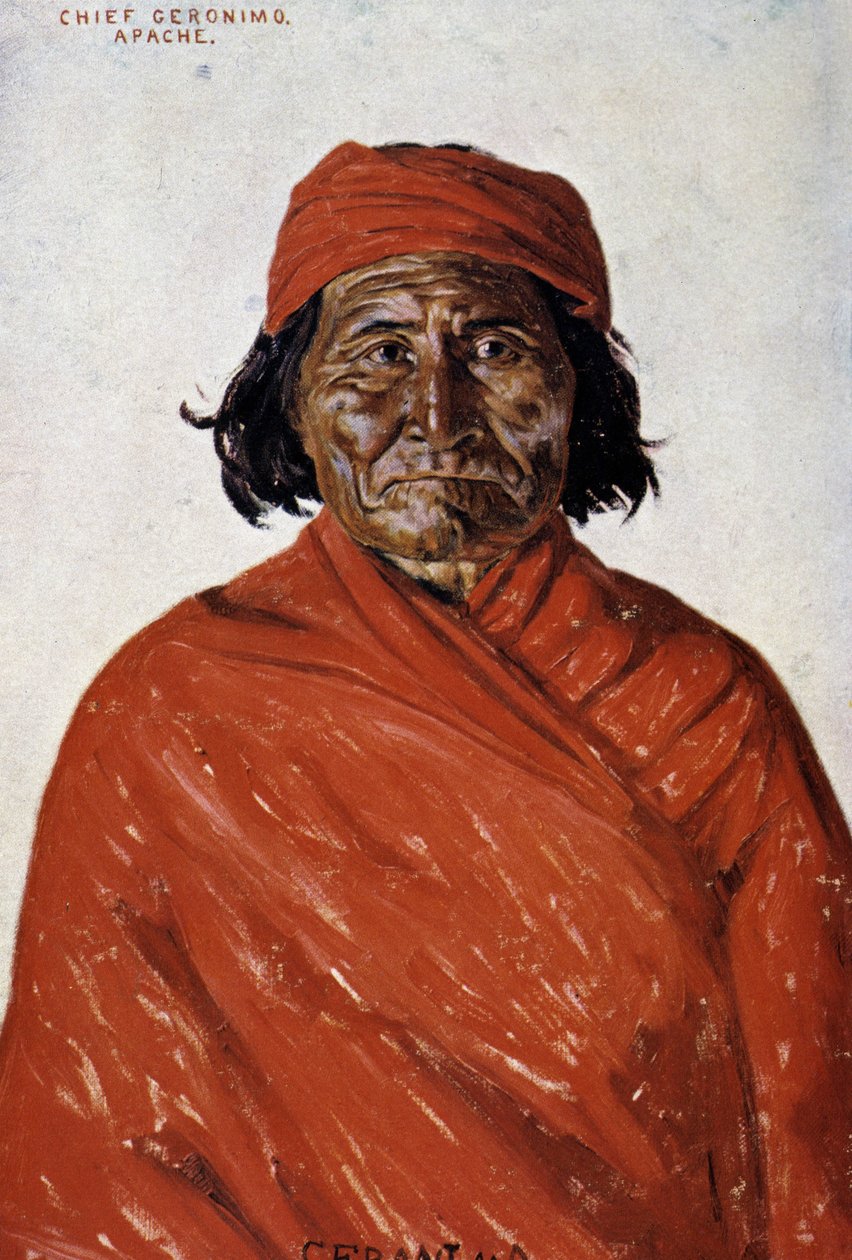 Portrait de Géronimo, chef Apache - Unknown artist