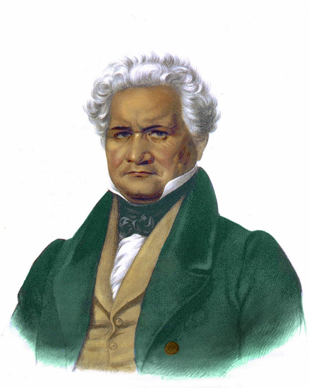 Portrait de John Ridge, gravure de 1838 - Unknown artist