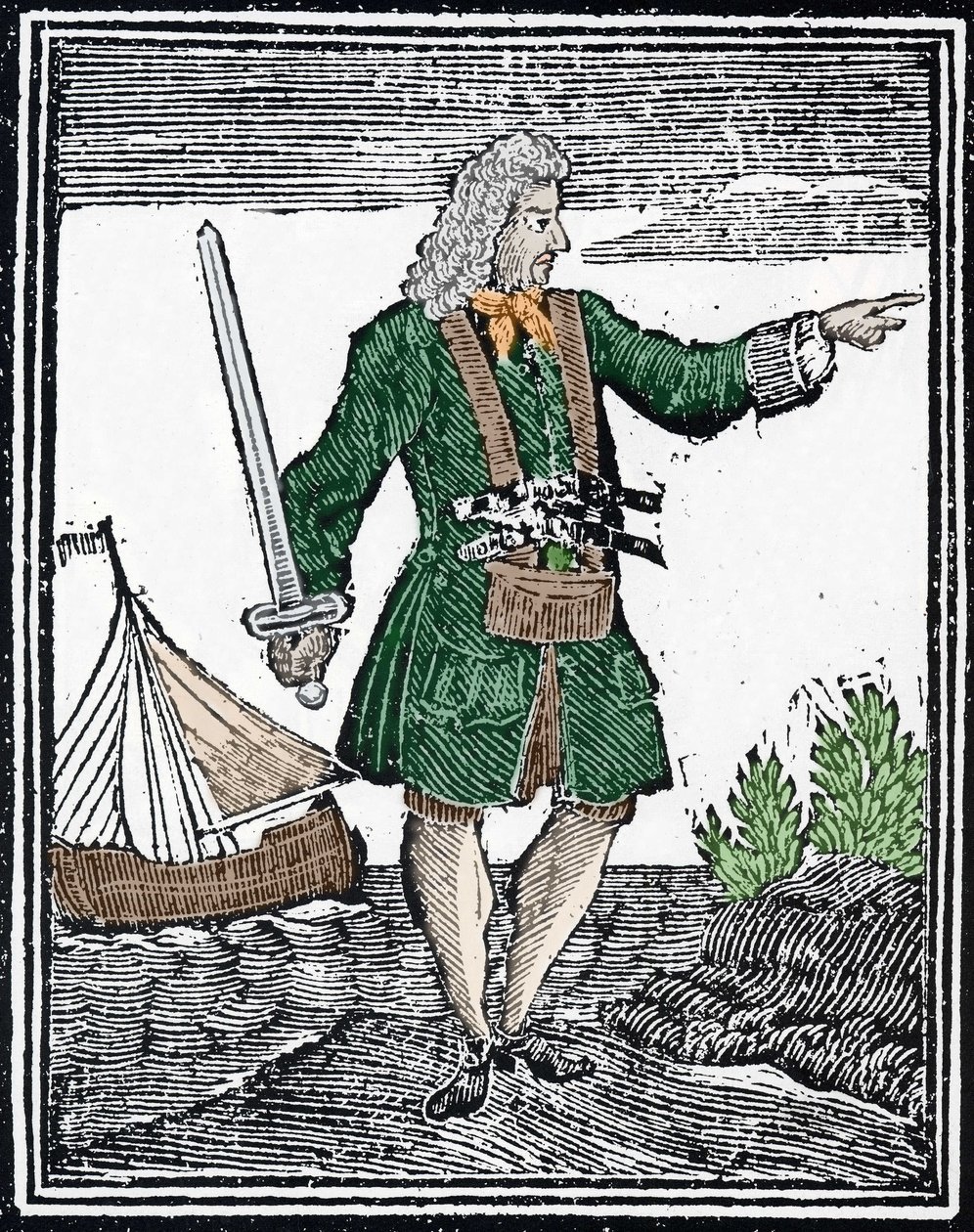 Représentation du pirate Charles Vane - Unknown artist