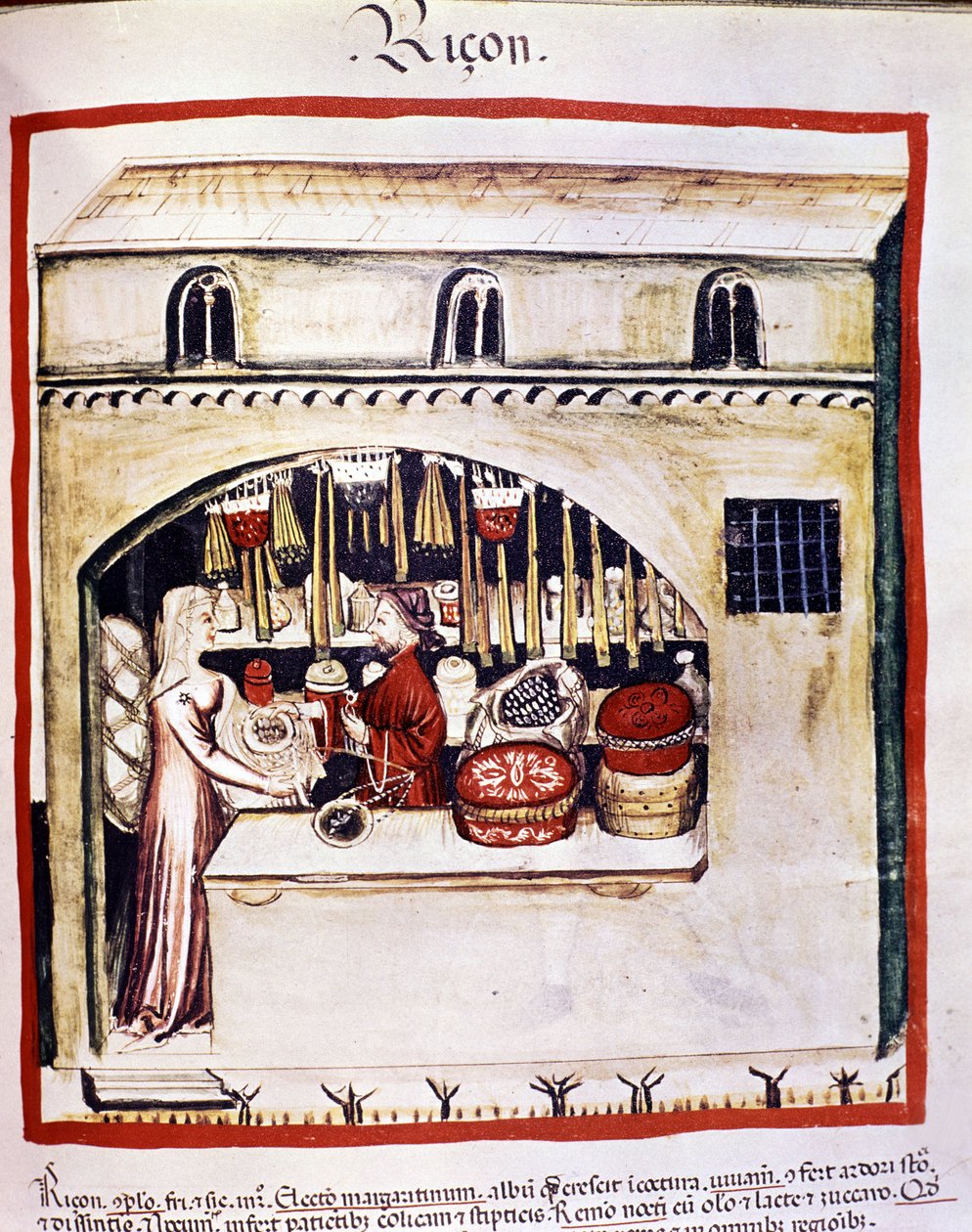 Vendeur de riz - dans Tacuinum Sanitatis - Unknown artist
