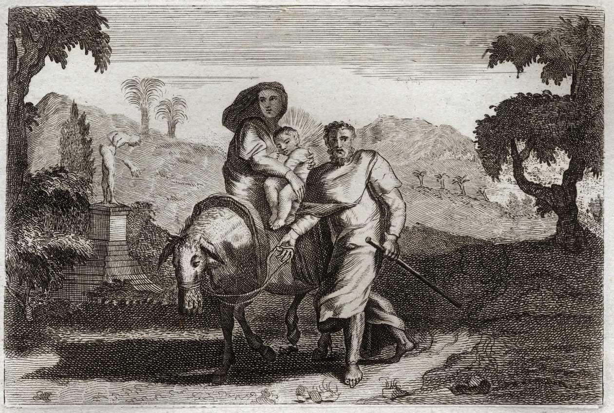 Bible de Royaumont, Nouveau Testament : Fuite en Égypte. - Unknown artist