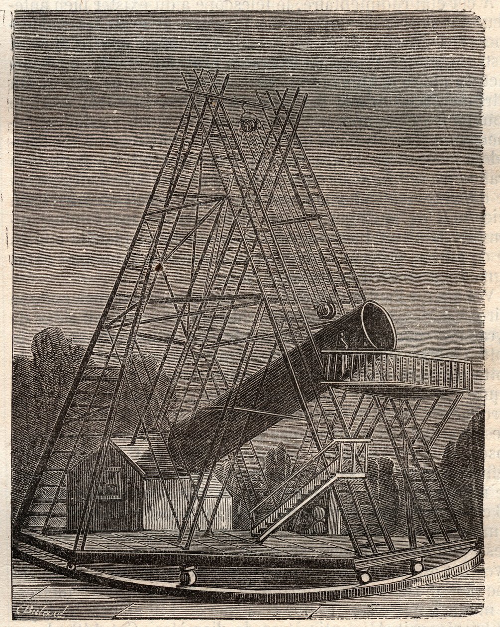 Télescope de William Herschel (Friedrich Wilhelm Herschel) - Unknown artist