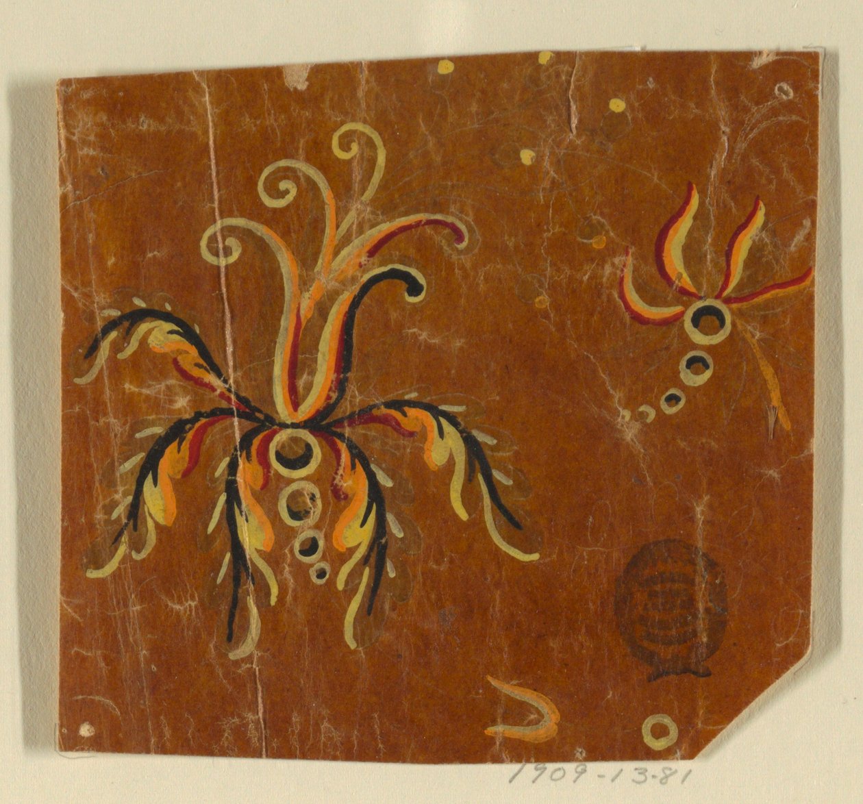 Conception pour un tissu tissé, fragment - Unknown artist