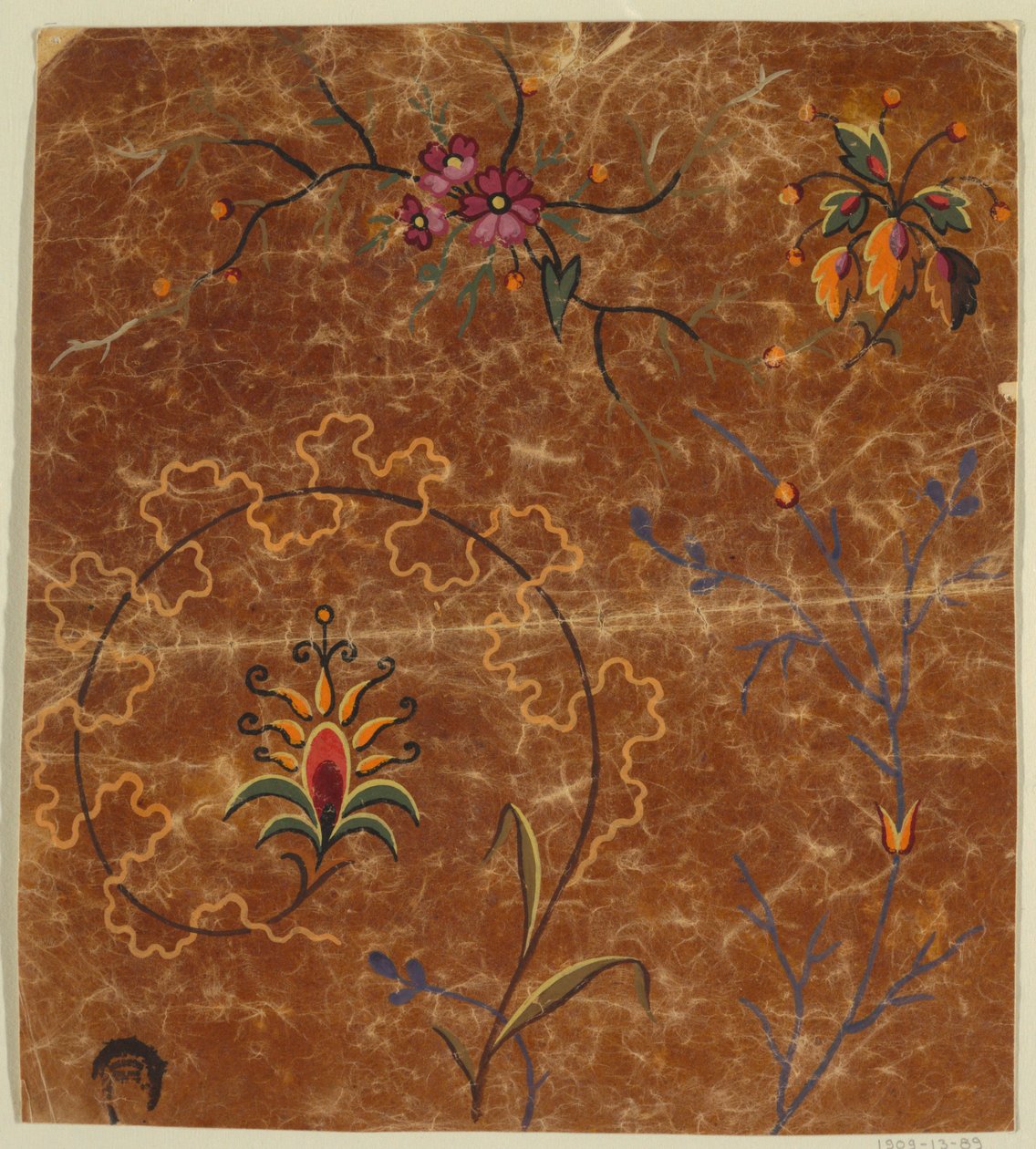 Conception pour un tissu tissé, Fragment - Unknown artist