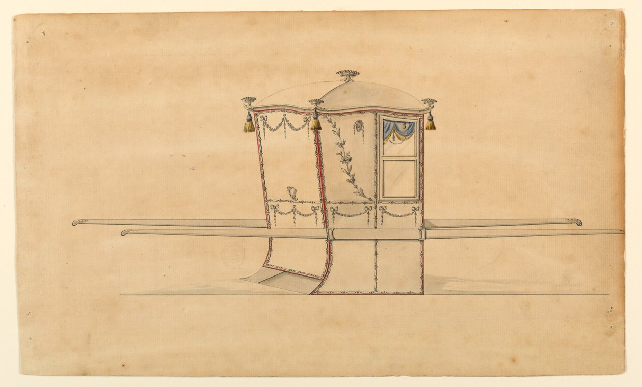 Conception pour une chaise à porteurs - Unknown artist
