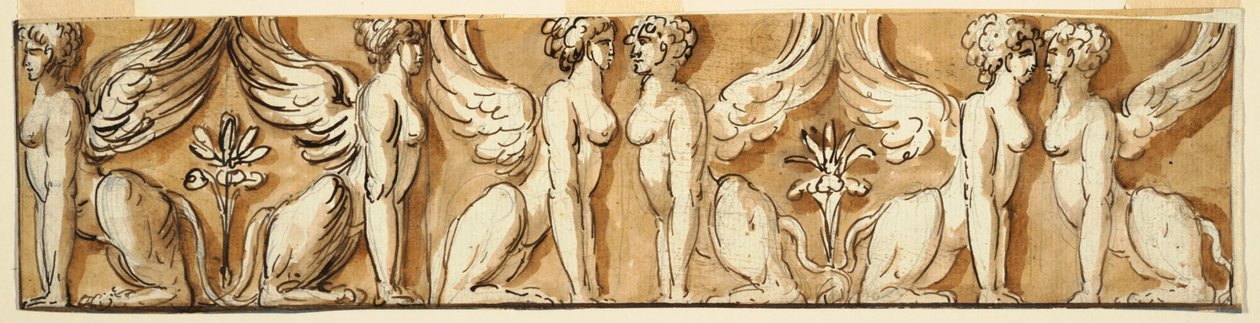 Frise avec sphinx - Unknown artist
