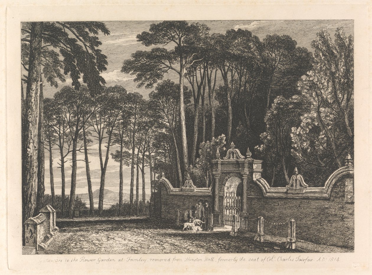 Porte du jardin de fleurs à Farnley - Unknown artist