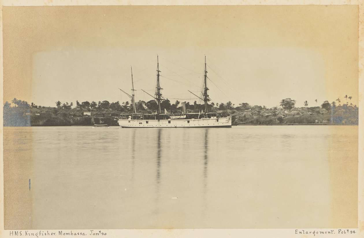 HMS Kingfisher. Mombassa. - Unknown artist
