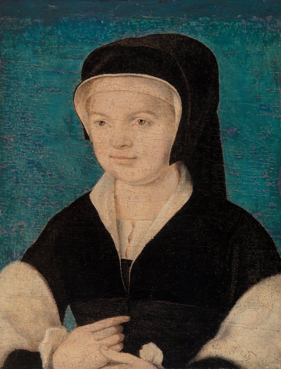 Tête de femme sur fond bleu - Unknown artist