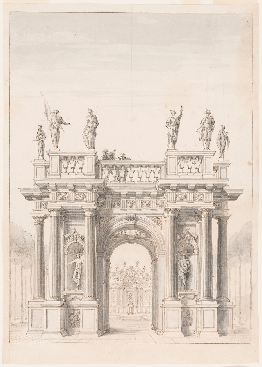 Pavillon dans un parc - Unknown artist