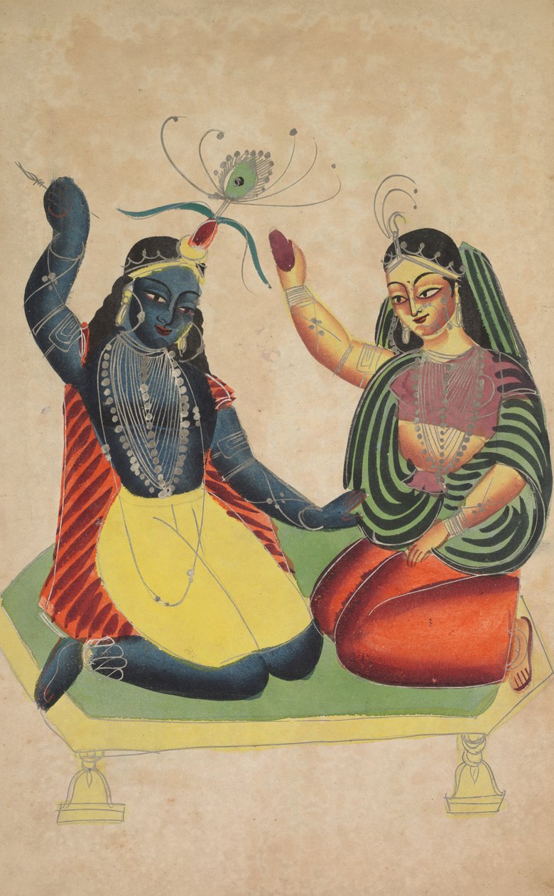 Radha et Krishna (verso) - Unknown artist