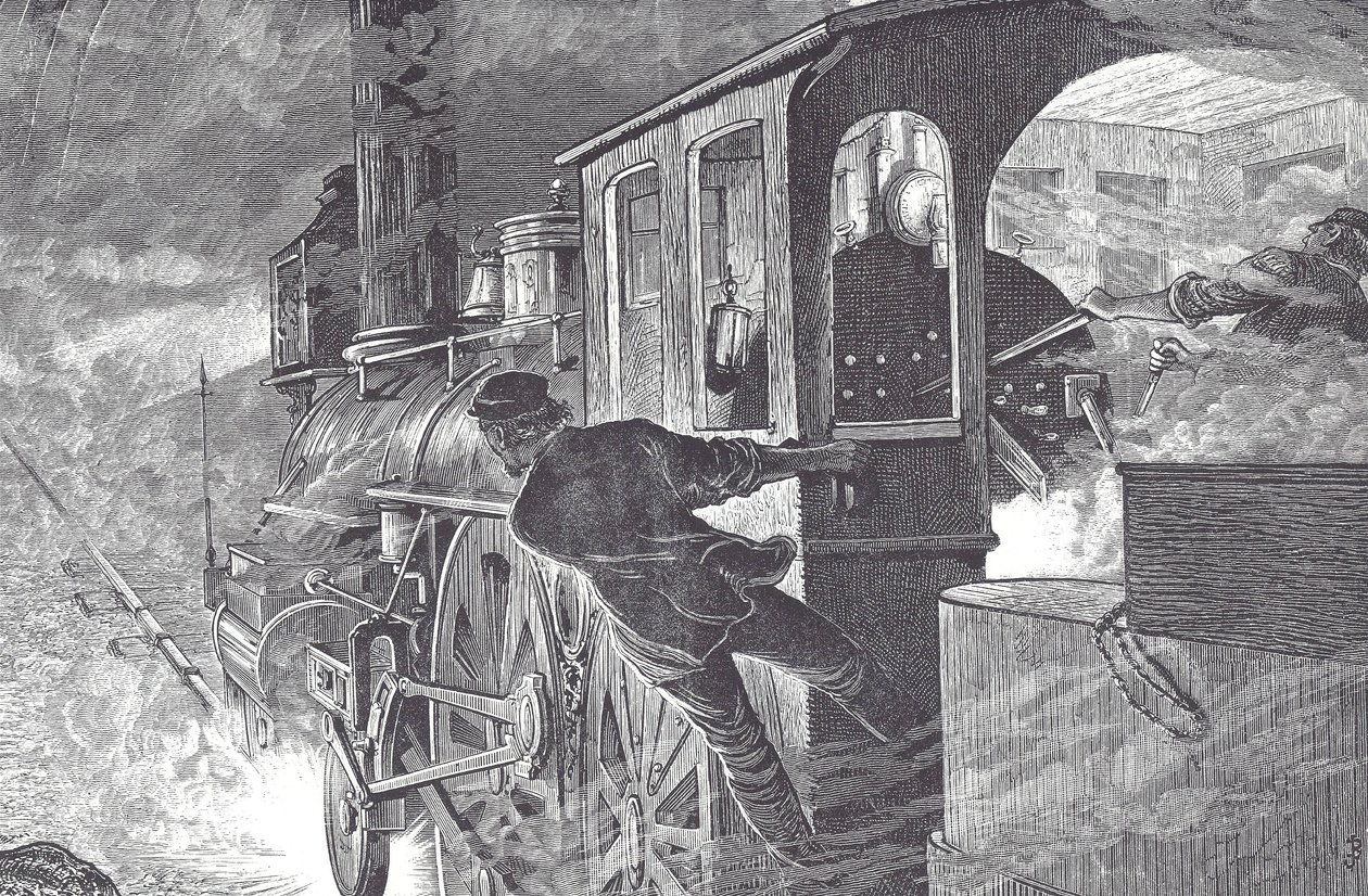Conducteurs de chemin de fer, fin du 19e siècle - Unknown artist