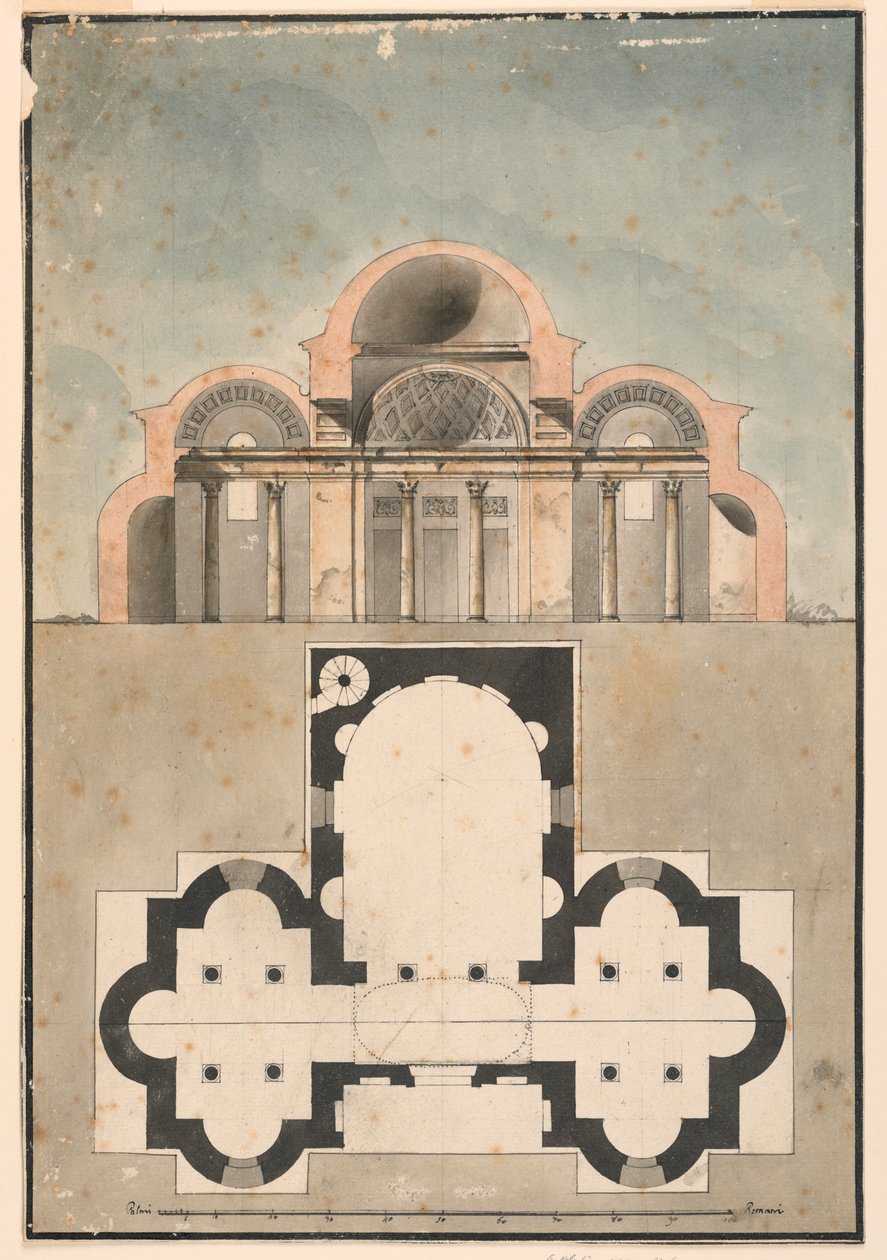Section, Petit Bâtiment à Coupole - Unknown artist