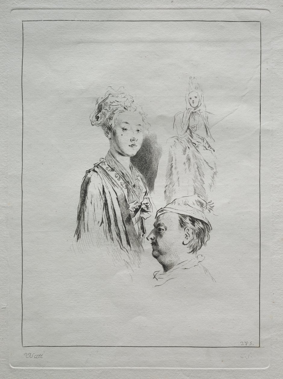 Étude de têtes - Unknown artist