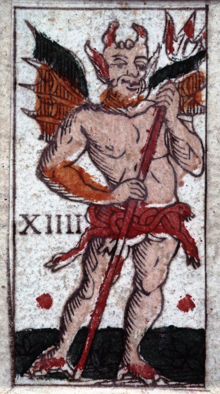 Le diable. Jeu de tarot du 18e siècle. Milan - Unknown artist