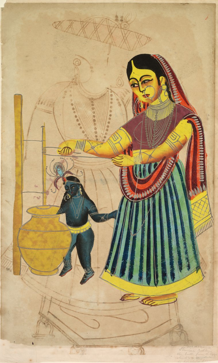 Yasoda barattant du beurre - Unknown artist