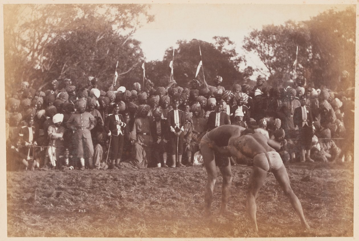 Un concours de lutte, Delhi - Unknown photographer