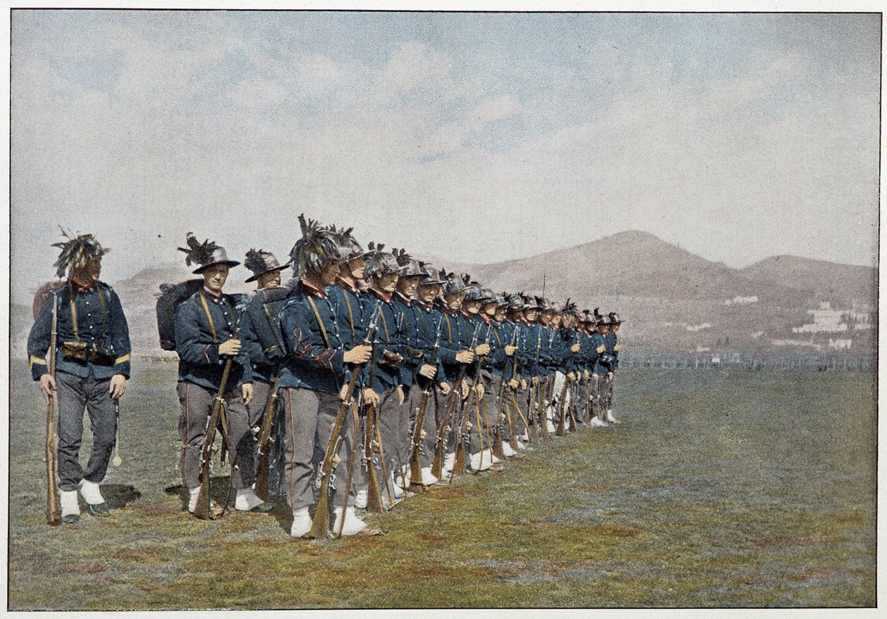 Peloton de bersagliers (Bersaglieri) de l