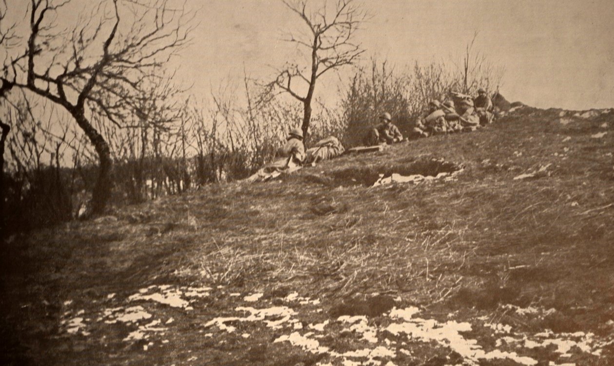 Troupes françaises sur une pente - Unknown photographer