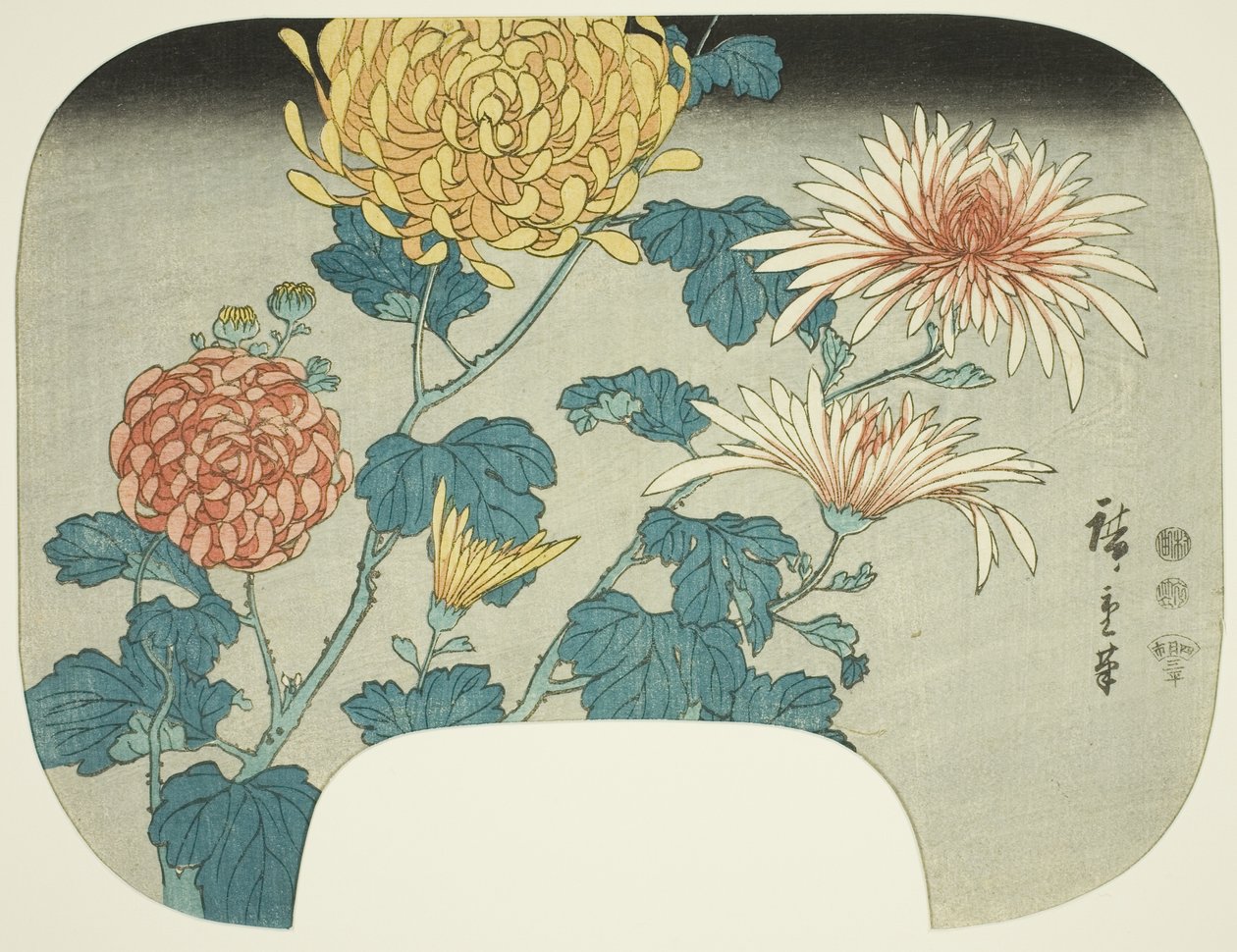 Chrysanthèmes - Utagawa Hiroshige