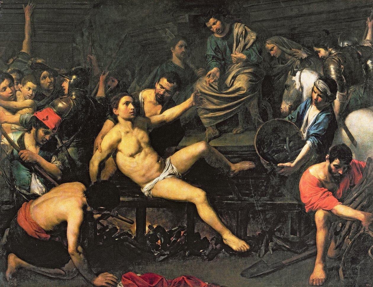 Le Martyre de Saint Laurent, c.1621-22 - Valentin de Boulogne