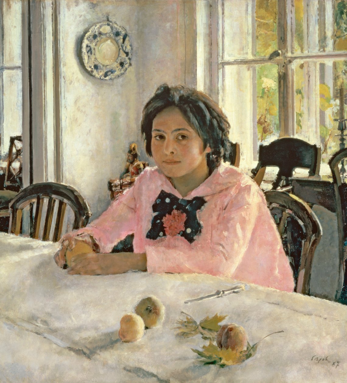 Fille avec des pêches - Valentin Aleksandrovich Serov