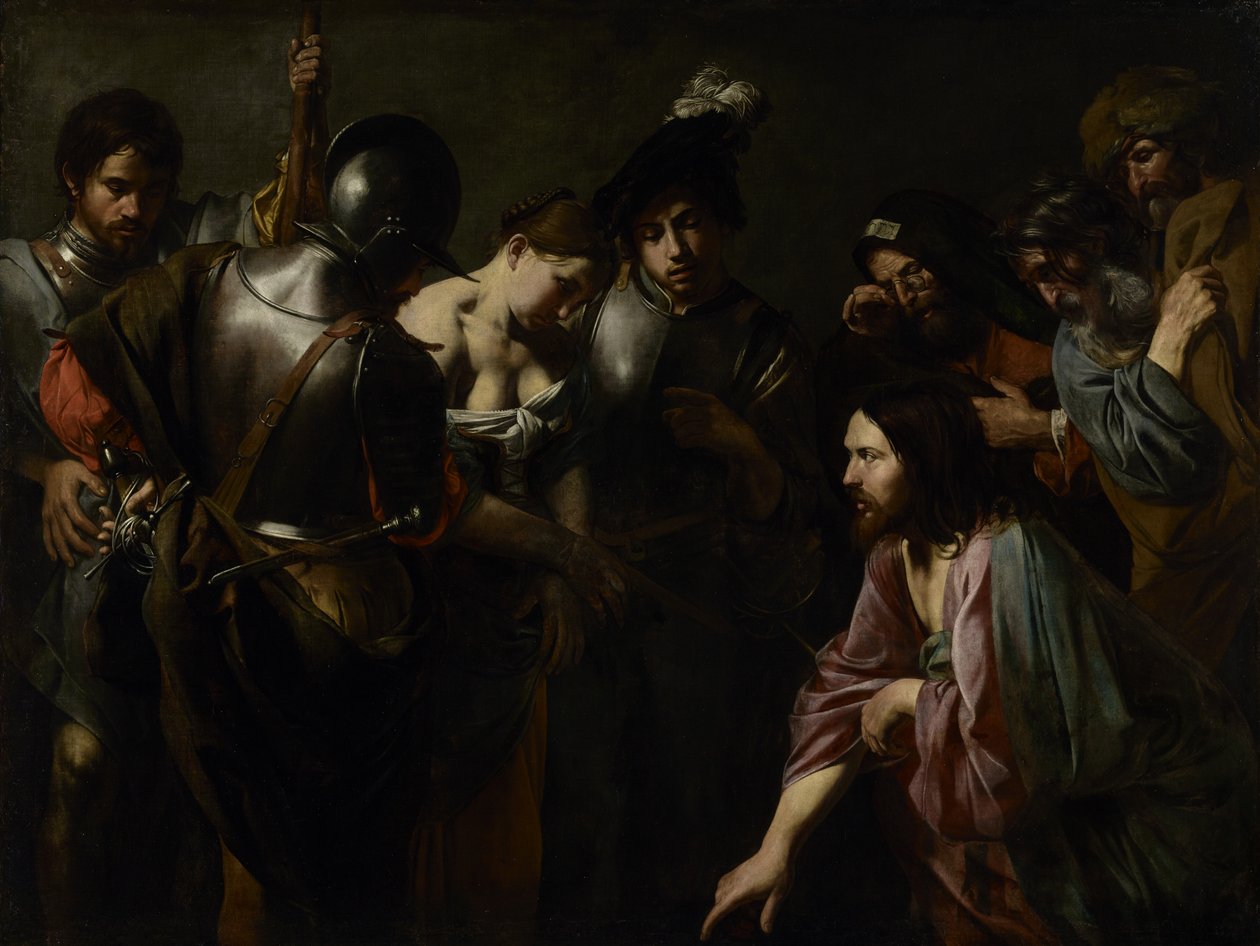 Le Christ et la femme adultère - Valentin de Boulogne