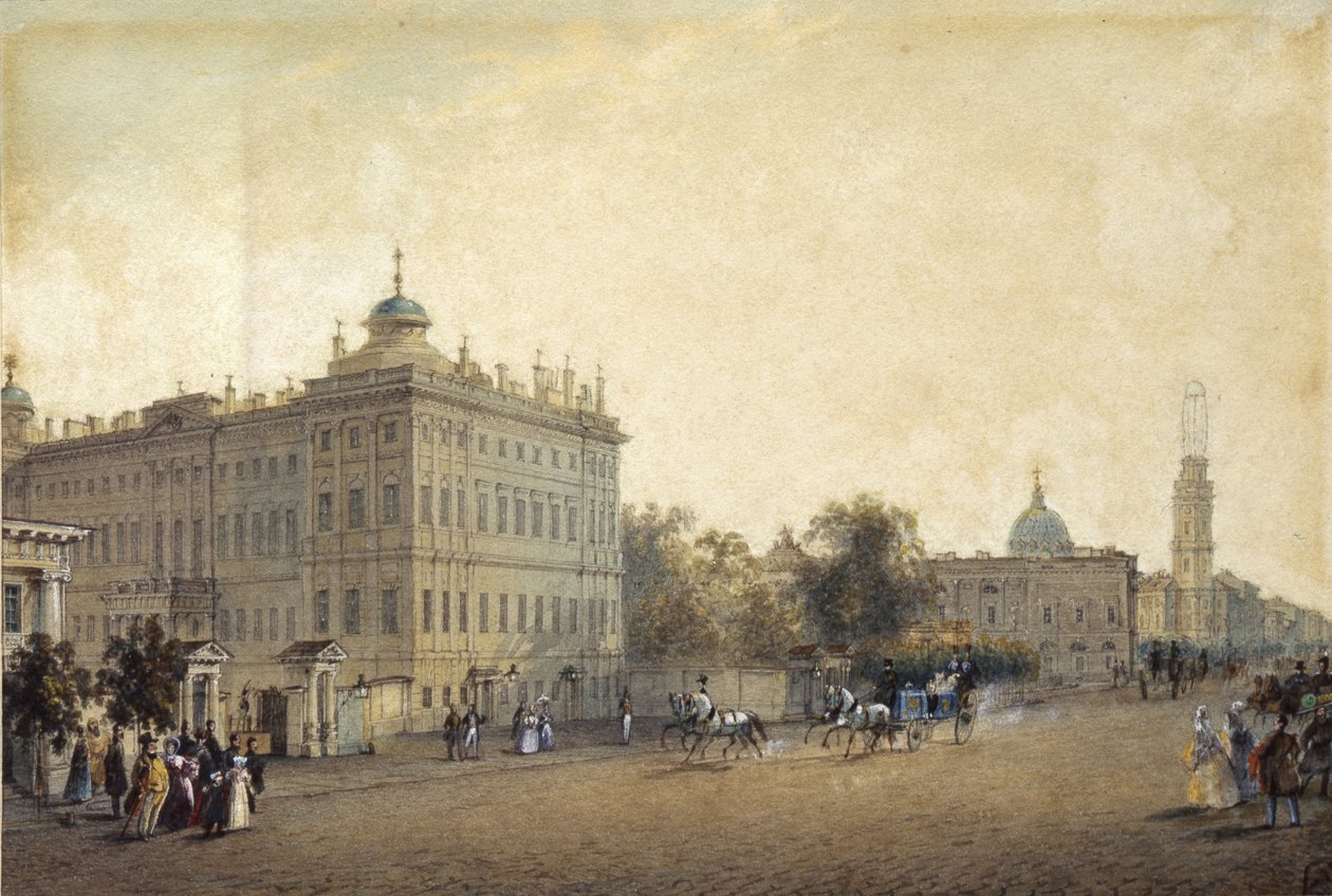 Saint-Pétersbourg. Le Palais Anichkov - Vasili Semenovich Sadovnikov