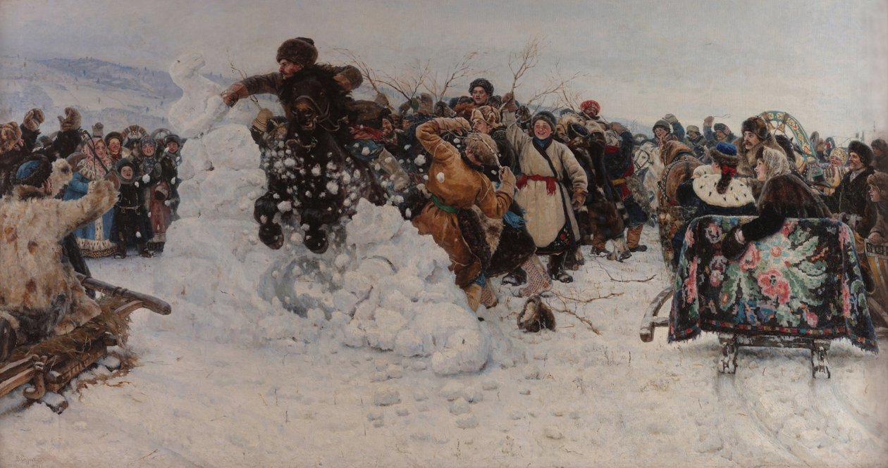 Prendre une ville enneigée - Vasilij Ivanovic Surikov
