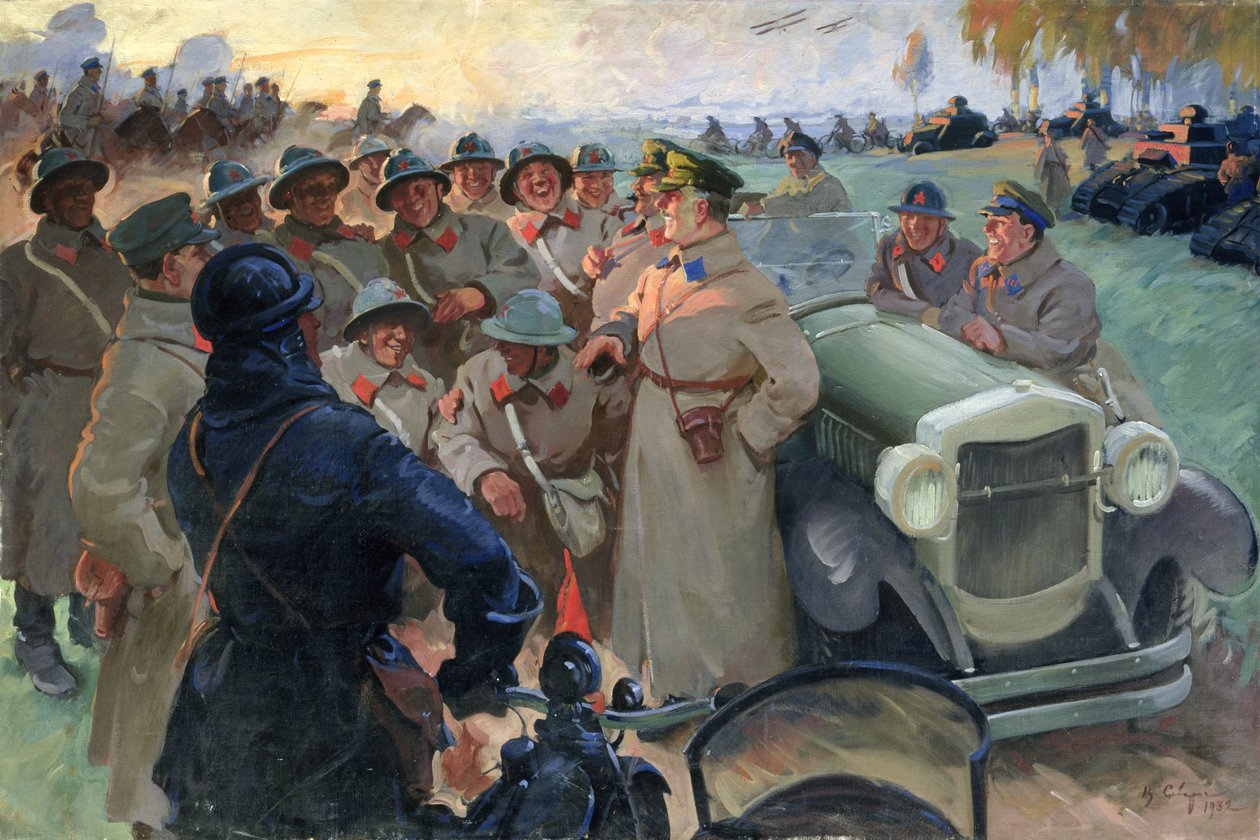 Kliment Voroshilov (1881-1969) en manœuvres - Vasily Semyonovich Svarog