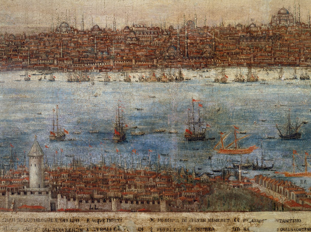 Constantinople, peinture par un artiste vénitien inconnu, Turquie - Venetian School