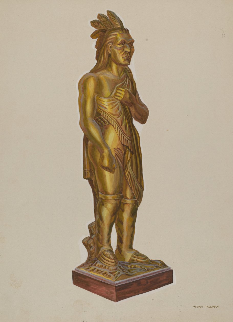 Indien en bois sculpté - Verna Tallman