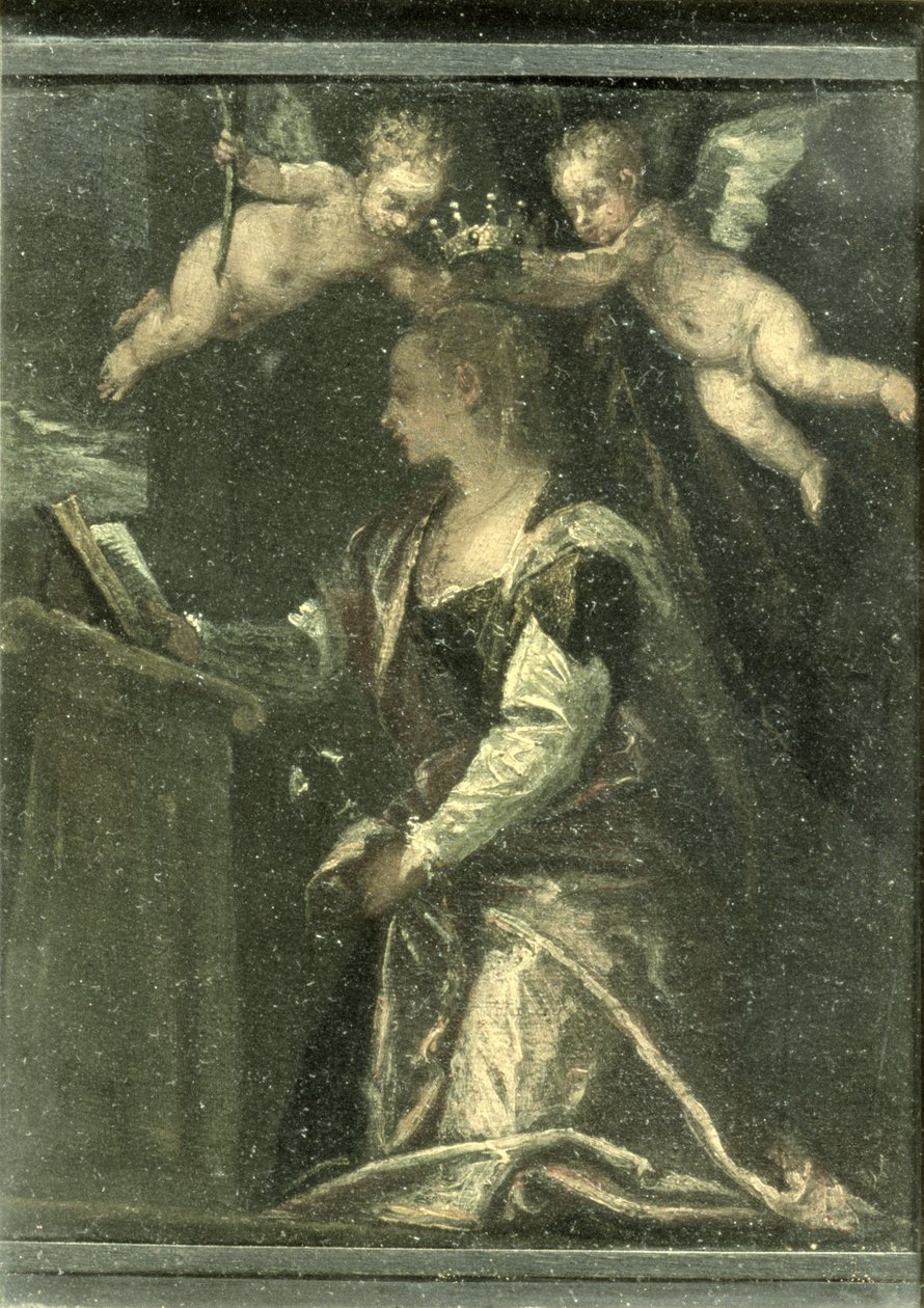 Sainte Agathe couronnée par des anges - Paolo Veronese