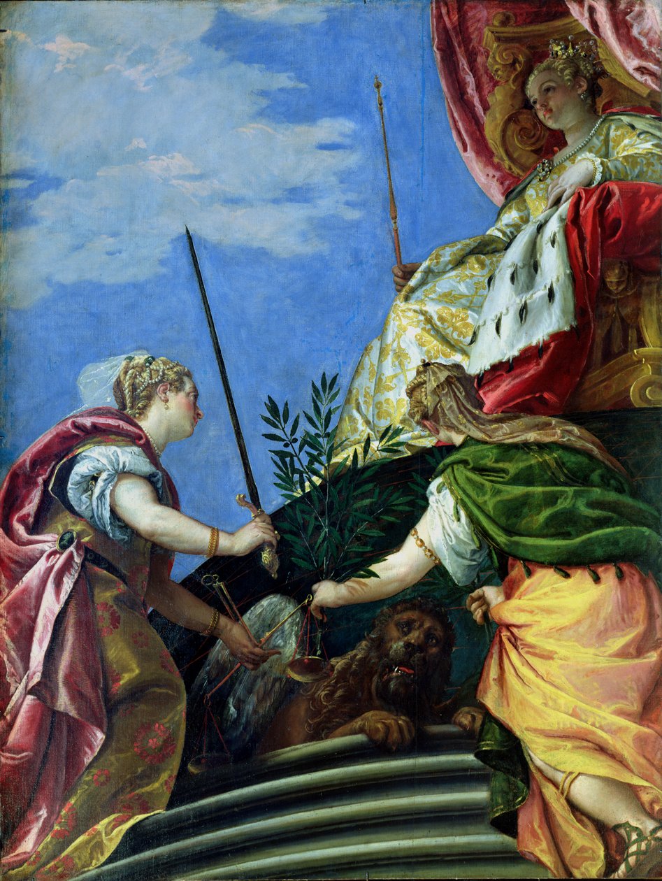 Venise intronisée entre Justice et Paix - Paolo Veronese