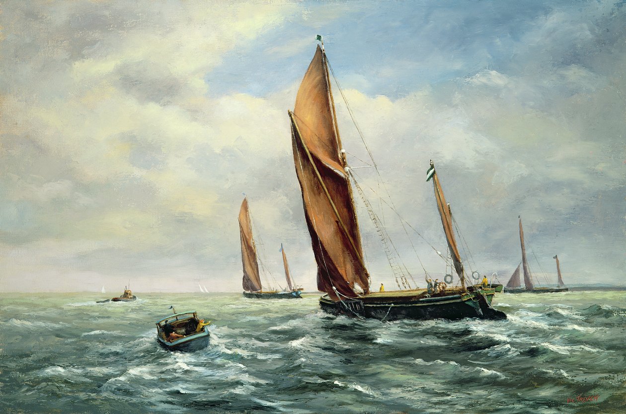 Courses de barges à voile sur la Medway - Vic Trevett