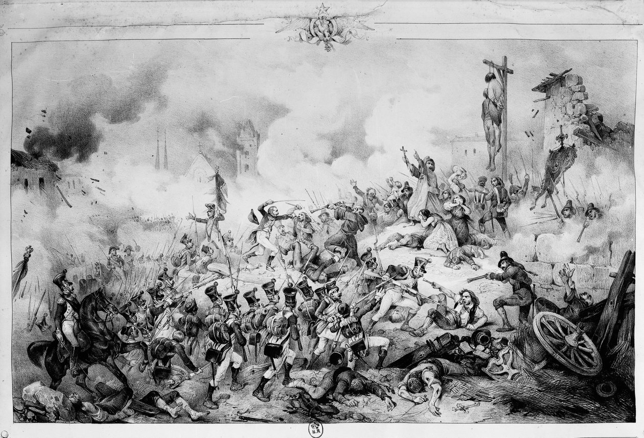 Le siège et la capture de Saragosse, 1809 - Victor Adam