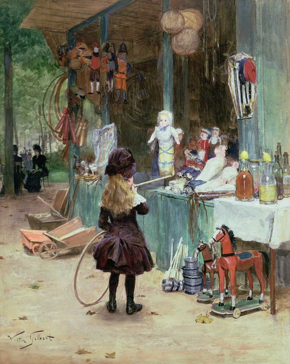 Aux jardins des Champs-Élysées, vers 1897 - Victor Gabriel Gilbert